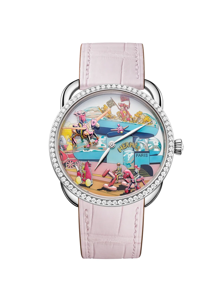 Hermès Advances Its Artistry — The Arceau Hermès Locomotion Watch’s Three-Dimensional Layers Defy Illusion